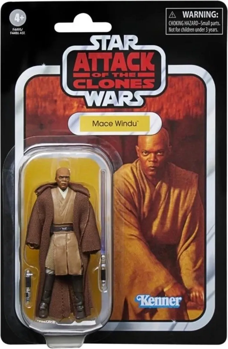 Hasbro Mace Windu Episode II Vintage Action Figure 10cm F44955X0 - Multicolor