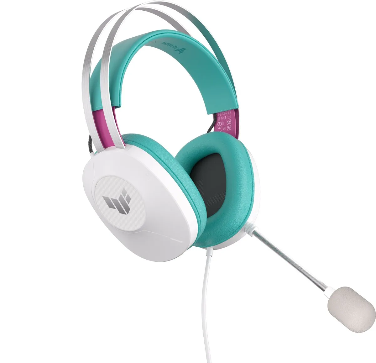ASUS TUF Gaming H1 Gen II Hatsune Miku Edition Headset - Roze/Turkoois/Wit