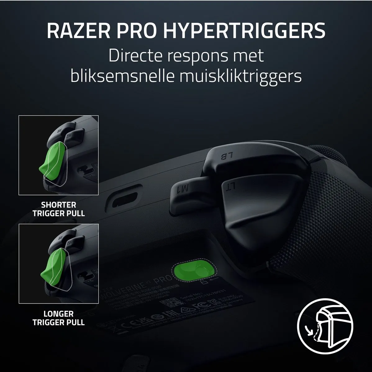 Razer Wolverine V3 Pro RZ06-05200100-R3M1 Draadloze Controller - Xbox/PC - Zwart