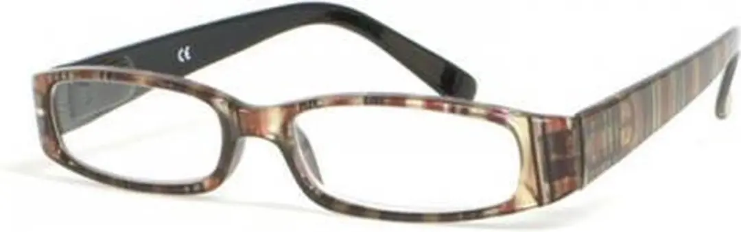 Hip Leesbril Streep Beige/Bruin +1.0