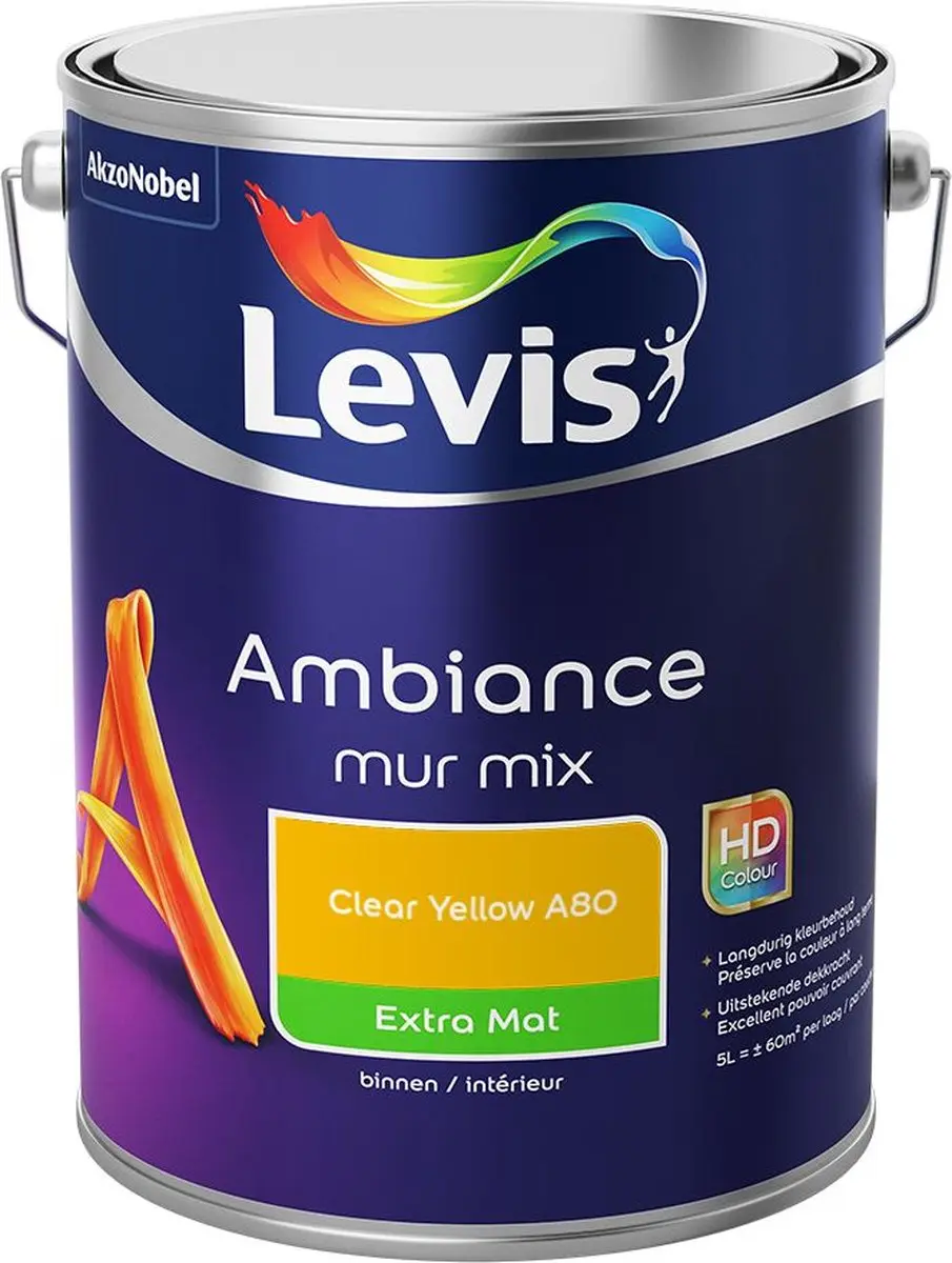 Levi's Ambiance Mur Extra Mat Mix Clear Yellow A80 Mengverf 5L