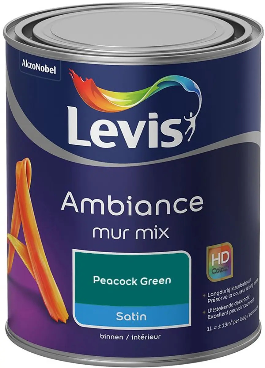 Levi's Ambiance Mur Satin Mix Peacock Green Mengverf 1L
