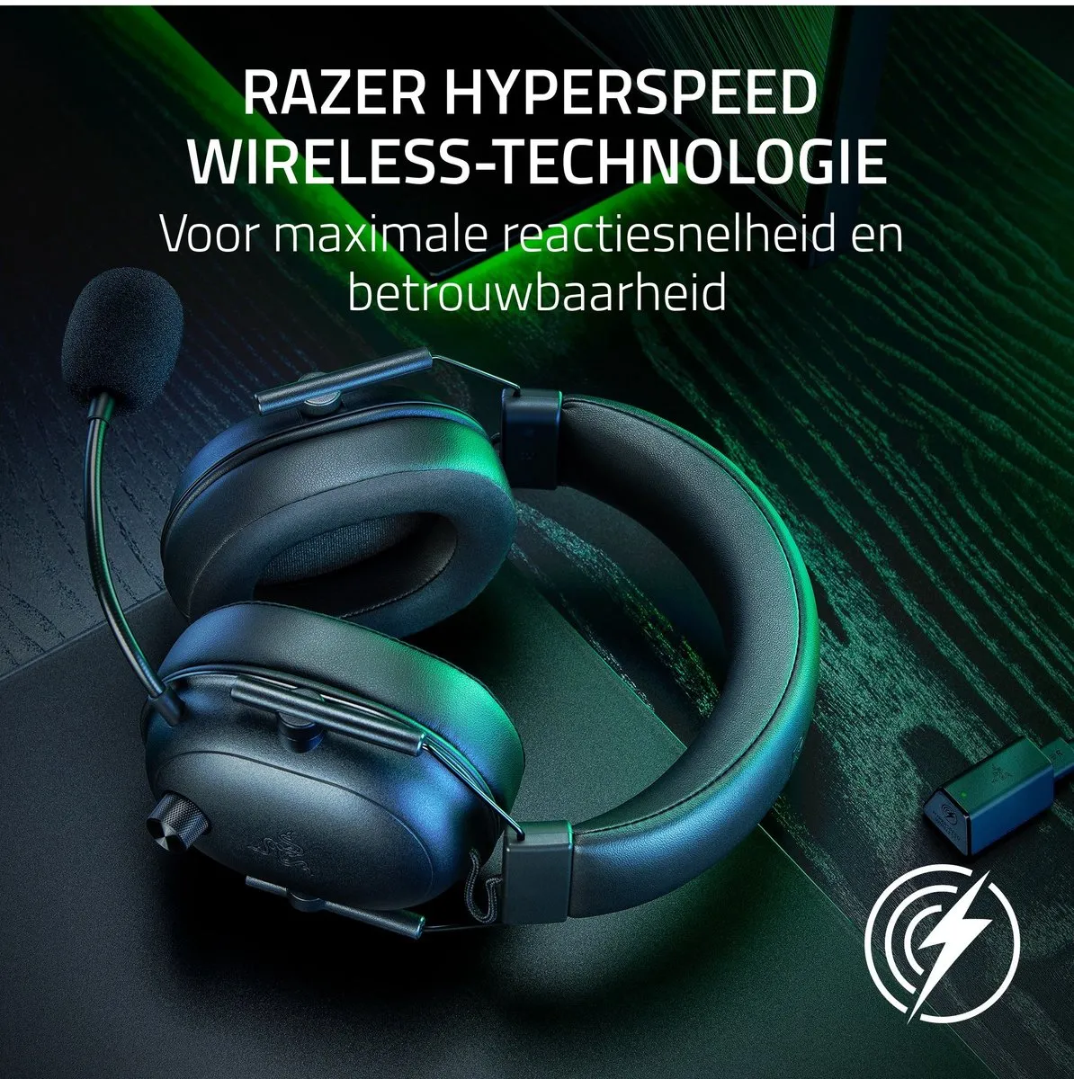 Razer BlackShark V2 HyperSpeed Draadloze Gaming Headset - Zwart