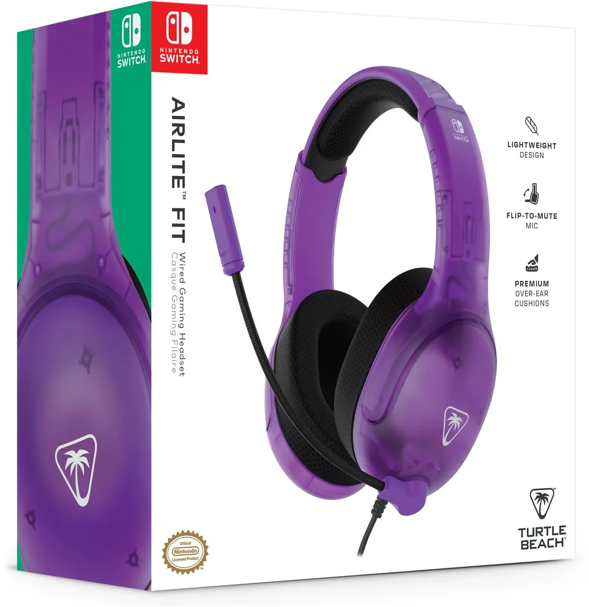 Turtle Beach Airlite Fit TBS-8002-45 Gaming Headset - Nintendo Switch - Paars