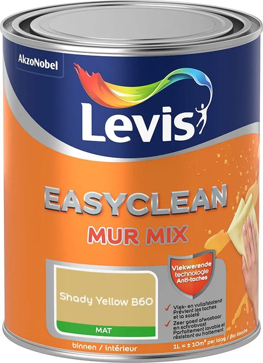 Levi's Easyclean Mur Mat Mix Shady Yellow B60 Mengverf 1L