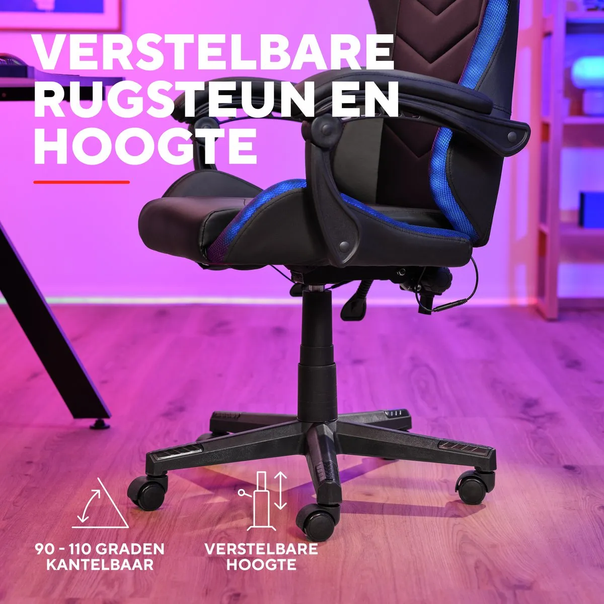Trust GXT 704 Roniq RGB Gamingstoel - Zwart