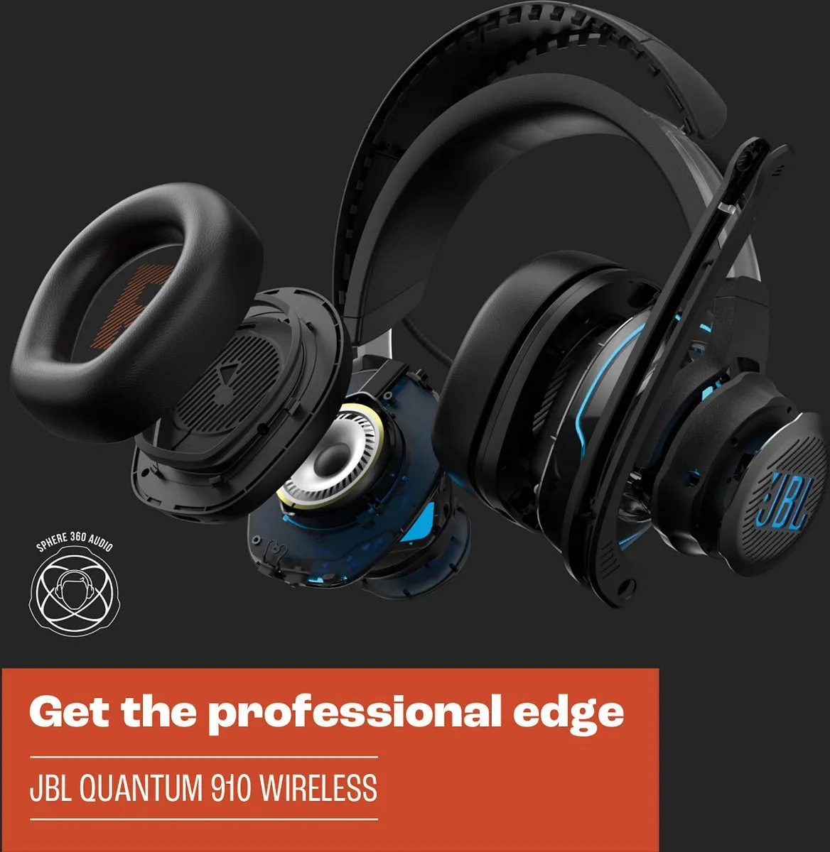 JBL Quantum 910 Headset - Draadloos - Zwart