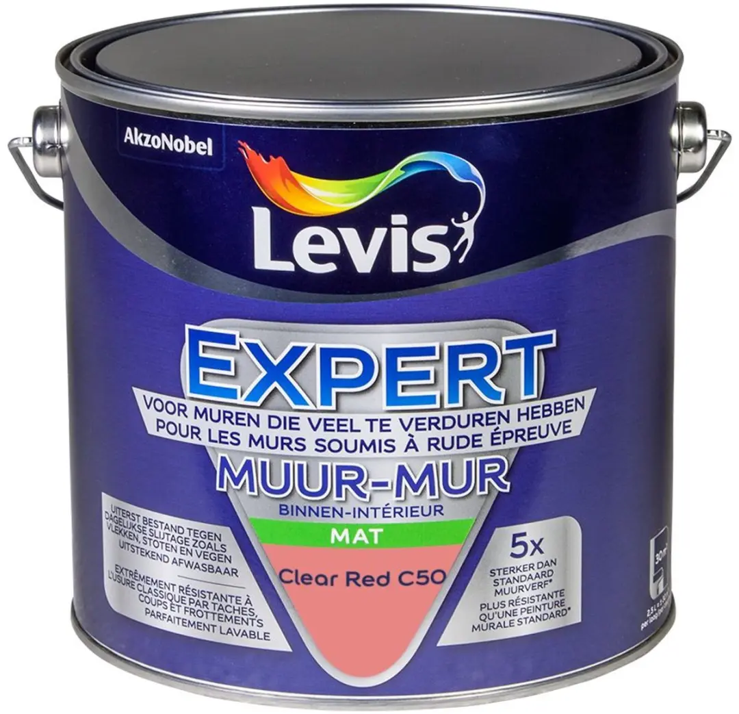 Levi's Expert Muurverf Clear Red C50 2,5L