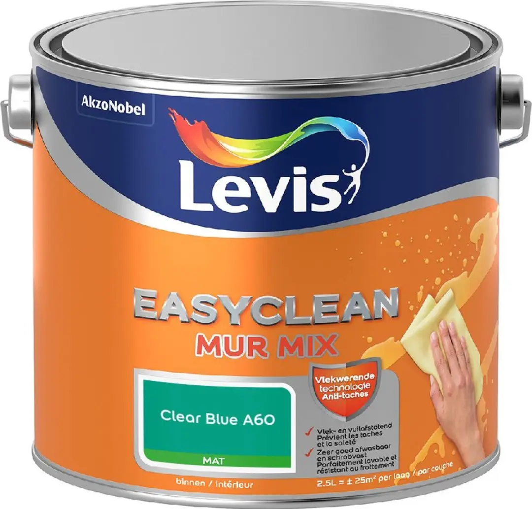 Levi's Easyclean Mur Mat Mix Clear Blue A60 Mengverf 2,5L