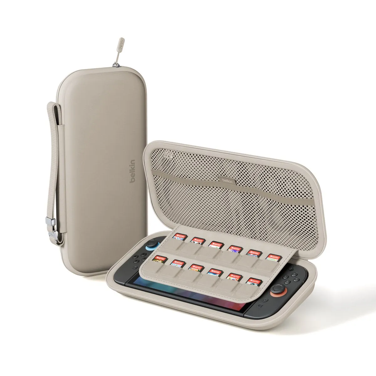 Belkin Gaming Nintendo Switch 2 Beschermhoes met AirTag vak – Beige