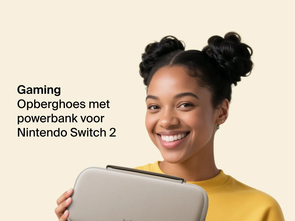 Belkin Gaming Nintendo Switch 2 Beschermhoes met AirTag vak – Beige