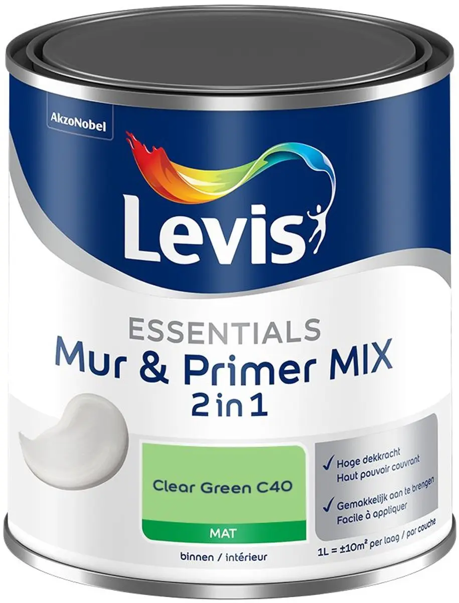 Levi's Essentials Mur & Primer Mix Clear Green C40 Mengverf 1L