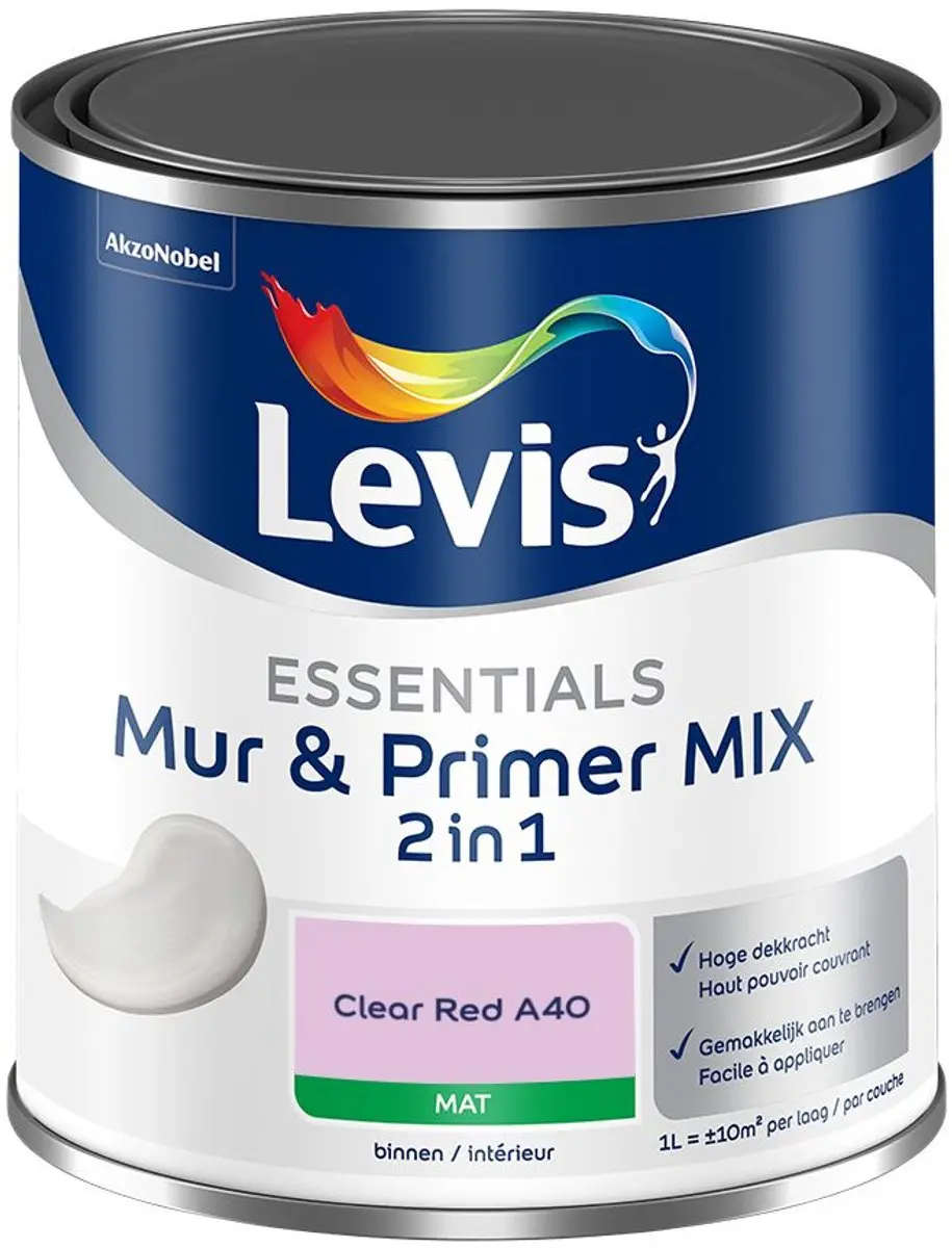 Levi's Essentials Mur & Primer Mix Clear Red A40 Mengverf 1L