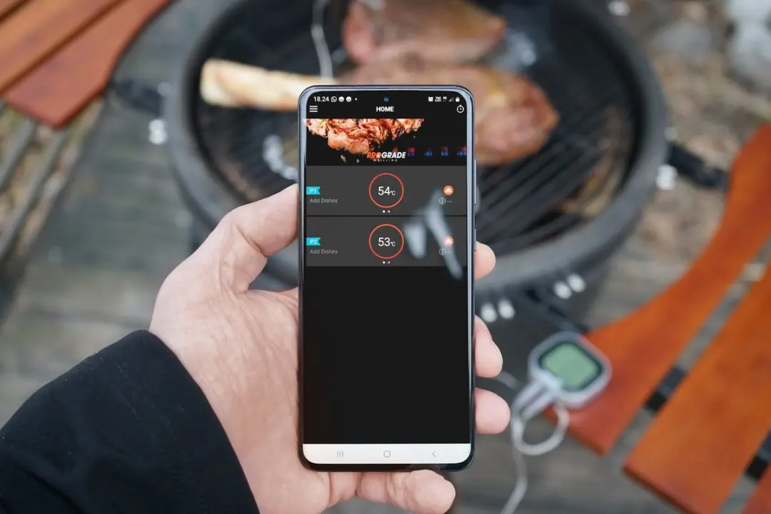 Mustang Digitale BBQ Thermometer Bluetooth - 2 Probes - Zwart