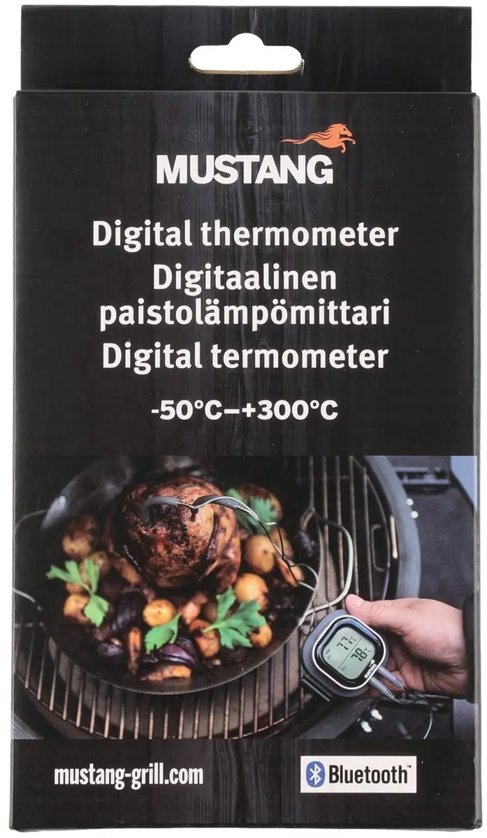 Mustang Digitale BBQ Thermometer Bluetooth - 2 Probes - Zwart