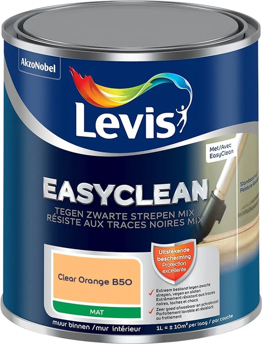 Levi's Easyclean Tegen Zwarte Strepen Mengverf Clear Orange B50