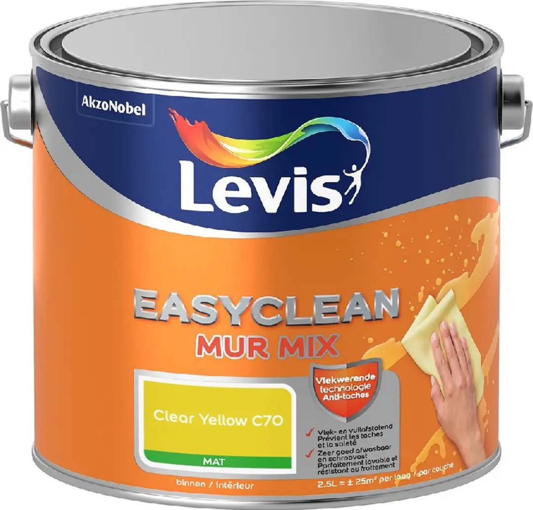 Levi's Easyclean Mur Mat Mix Clear Yellow C70 Mengverf 2,5L