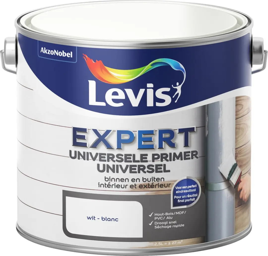 Levis - Expert Universele Primer Binnen En Buiten - Wit - 2,5 L