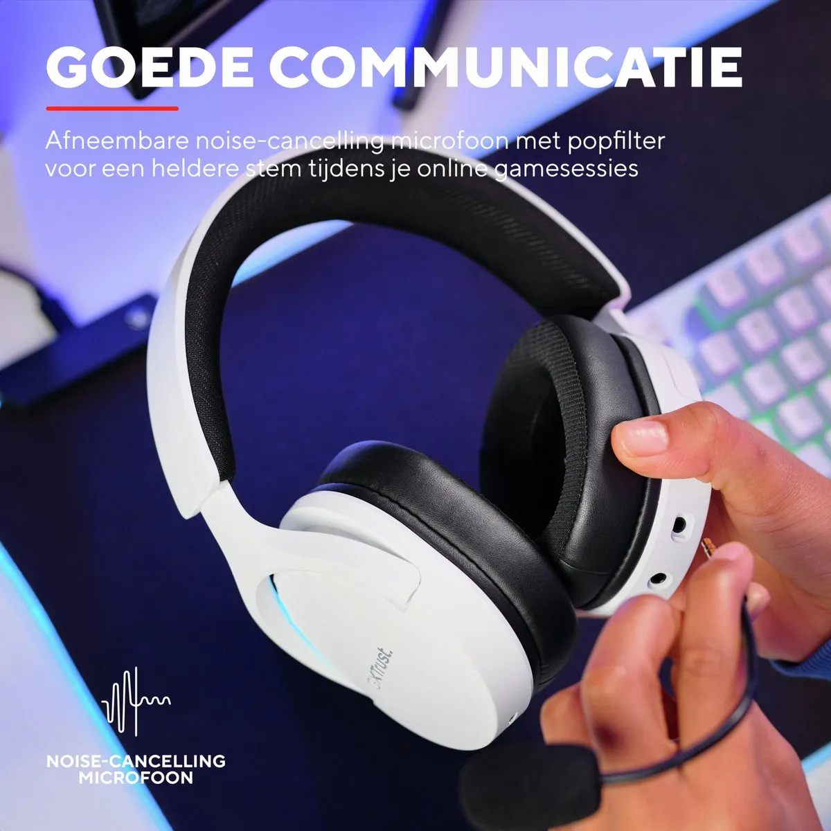 Trust GXT491W Fayzo Draadloze Gaming Headset - Wit