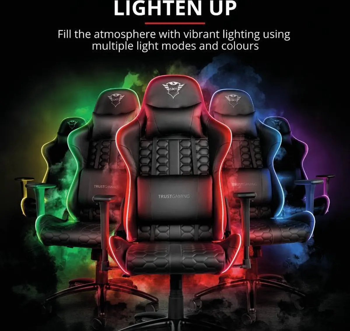 Trust GXT717 RAYZA RGB LED Stoel - Zwart