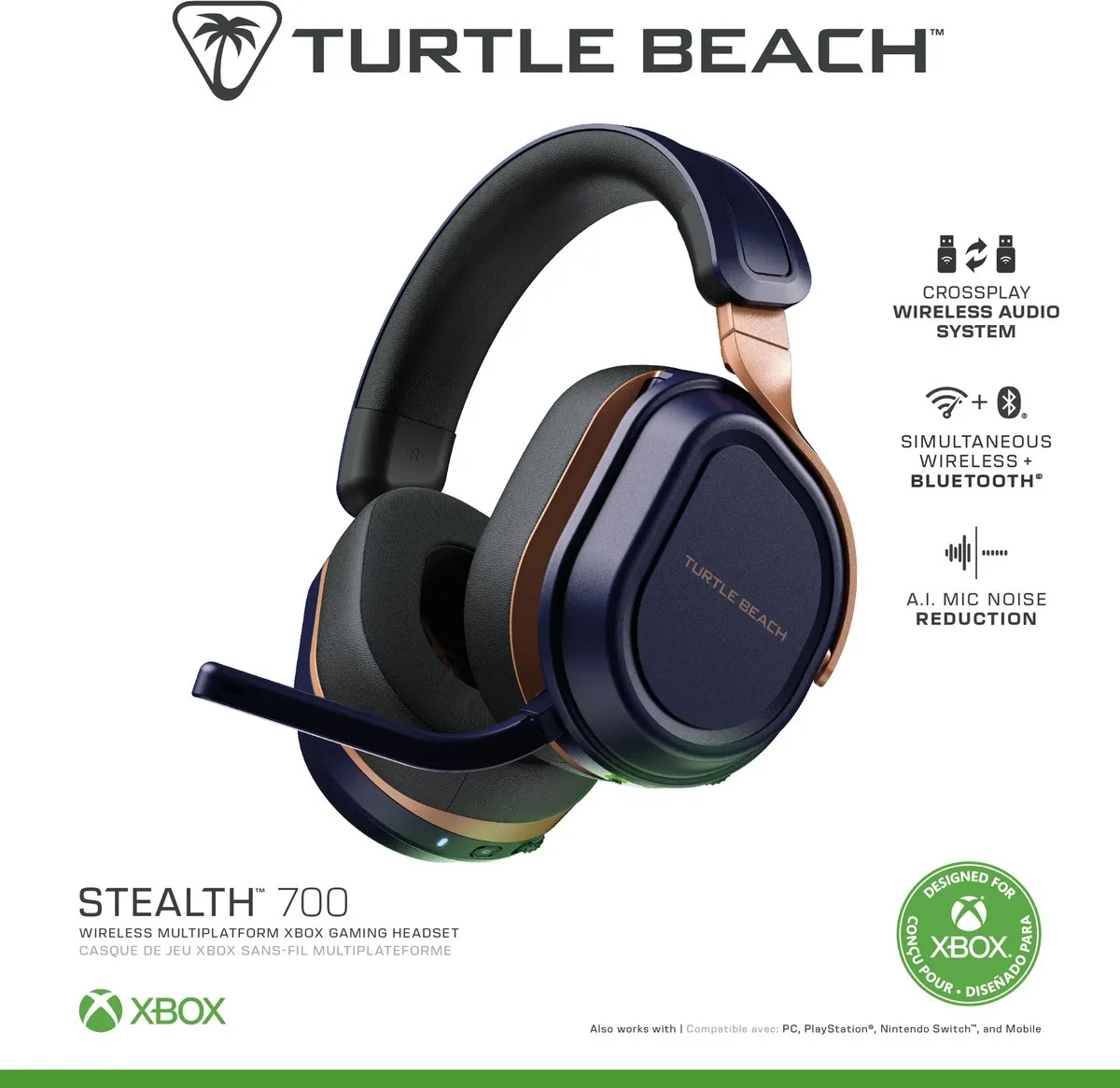 Turtle Beach Stealth 700 Gen 3 TURA44.BX.GAHD Gamingheadset - Cobalt Blauw