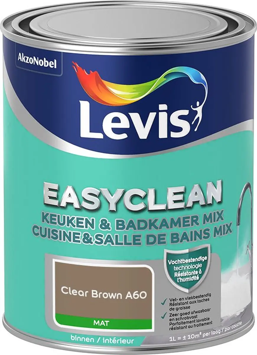 Levi's Easyclean Mengverf Clear Brown A60 1L