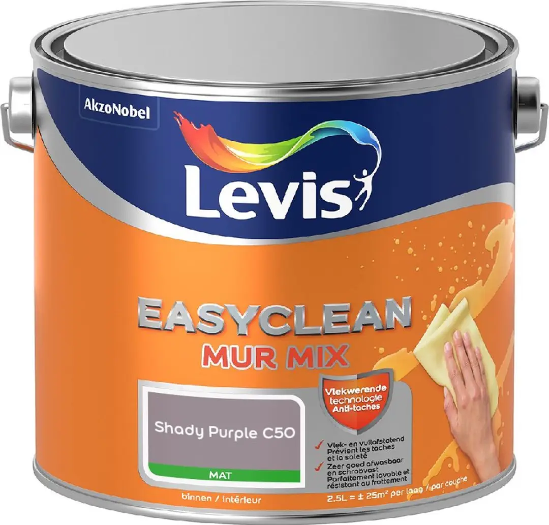 Levi's Easyclean Mur Mat Mix Shady Purple C50 Mengverf 2,5L