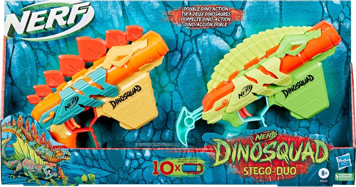 Hasbro Nerf Dinosquad Stego Duo Pack - Blauw
