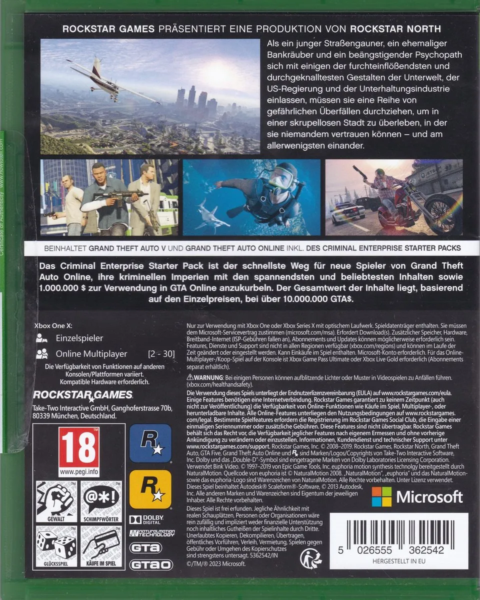 Grand Theft Auto 5 - Premium Edition - DE (Xbox One)