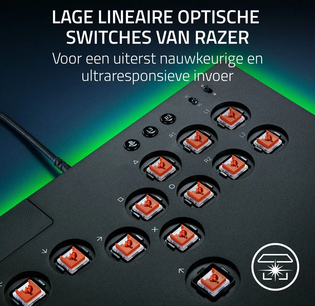 Razer Kitsune RZ06-05020100-R3G1 Arcade Controller - 20 Knoppen - Zwart