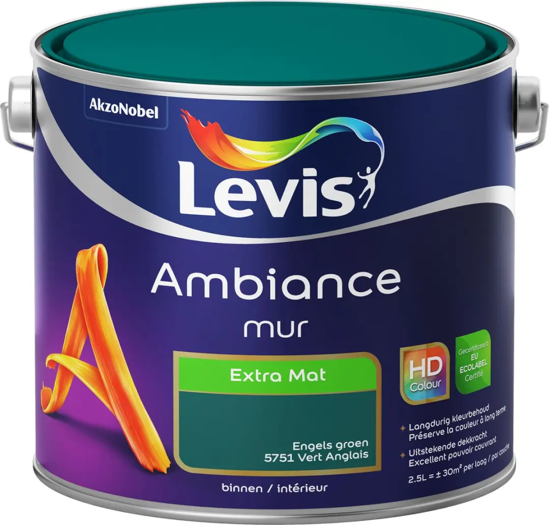 Levi's Ambiance Mur Extra Mat Engels Groen 2,5L