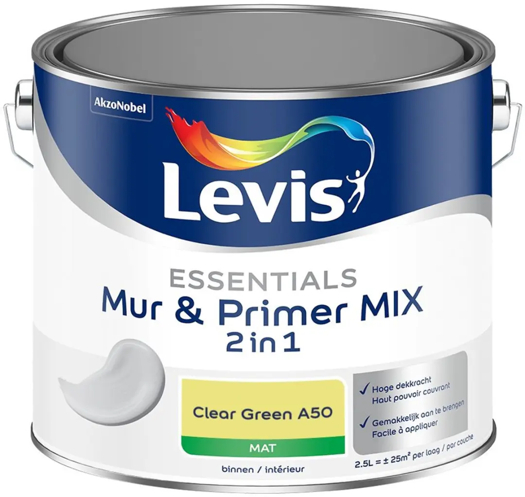 Levi's Essentials Mur & Primer Mix Clear Green A50 Mengverf 2,5L