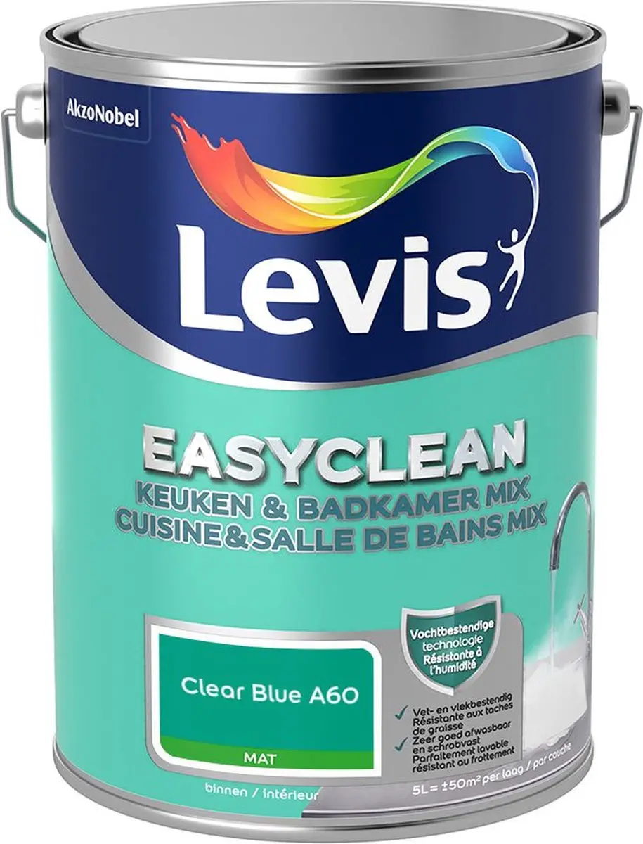 Levi's Easyclean Mengverf Clear Blue A60 5L
