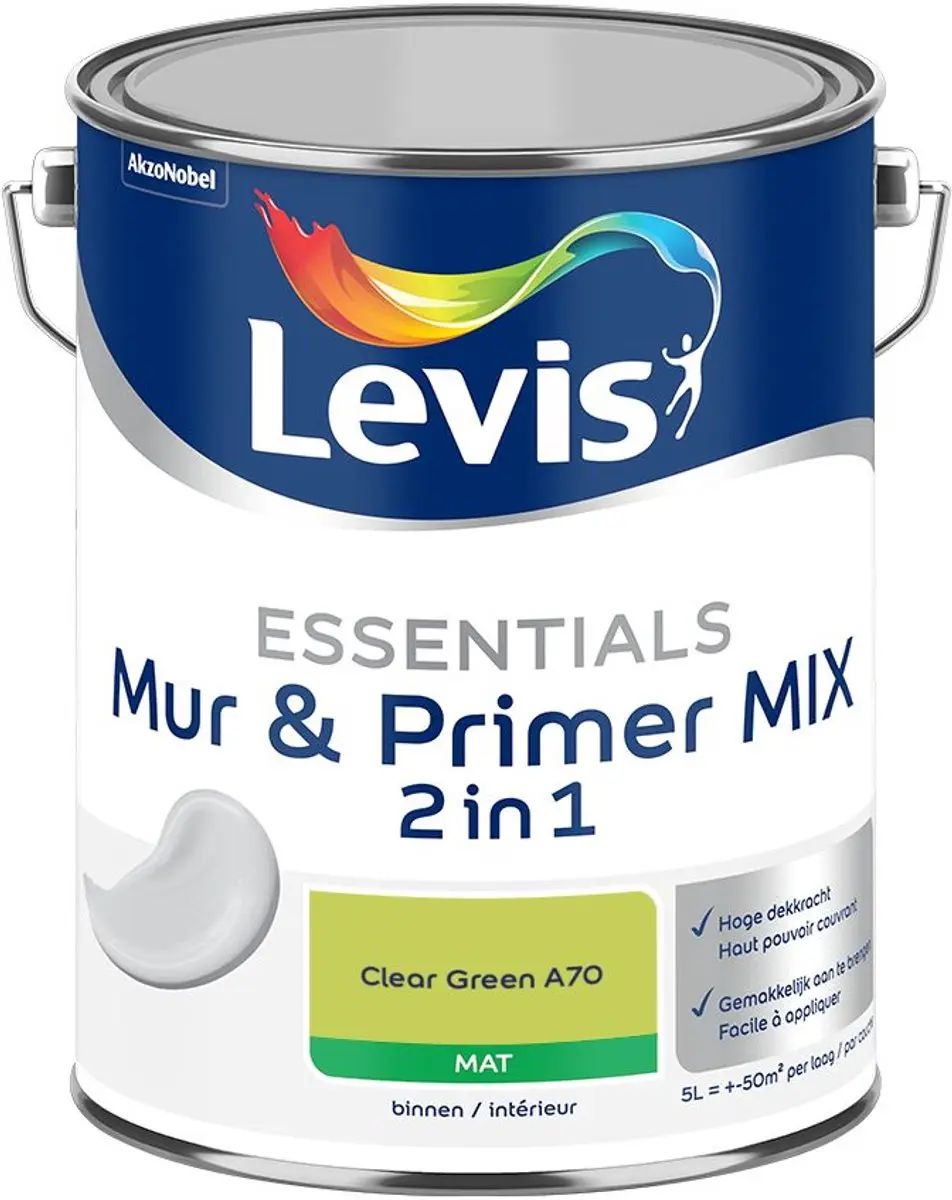 Levi's Essentials Mur & Primer Mix Clear Green A70 Mengverf 5L