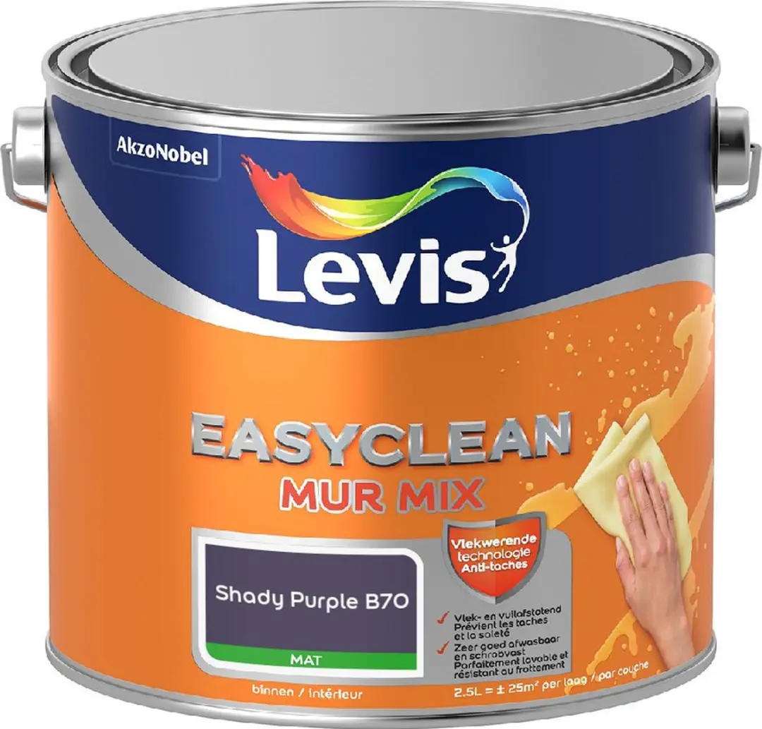 Levi's Easyclean Mur Mat Mix Shady Purple B70 Mengverf 2,5L