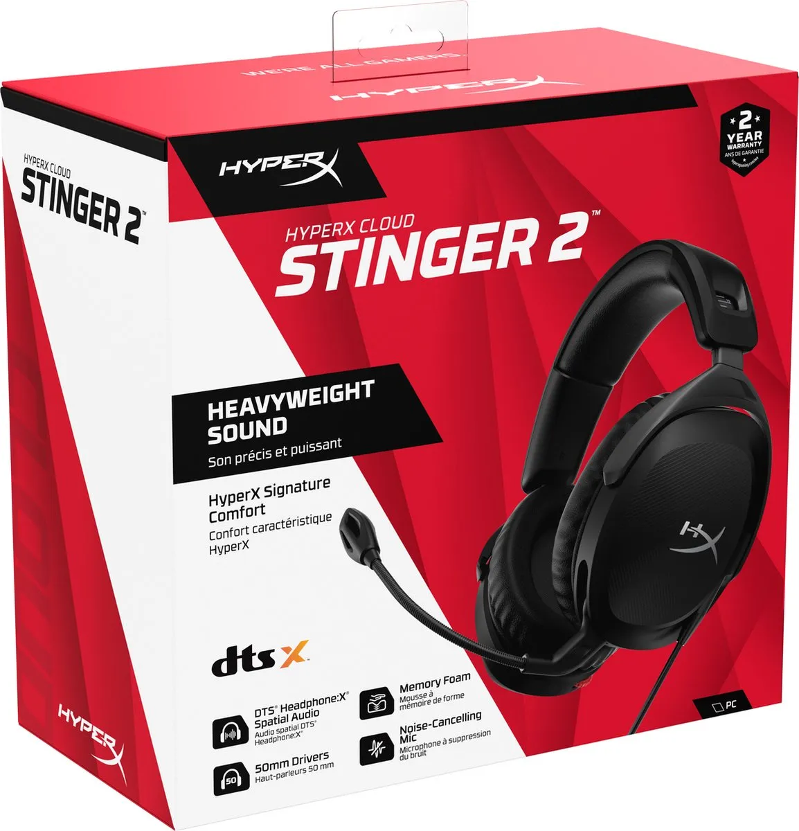 HyperX Cloud Stinger 2 Headset - Zwart - afbeelding 6 van 6