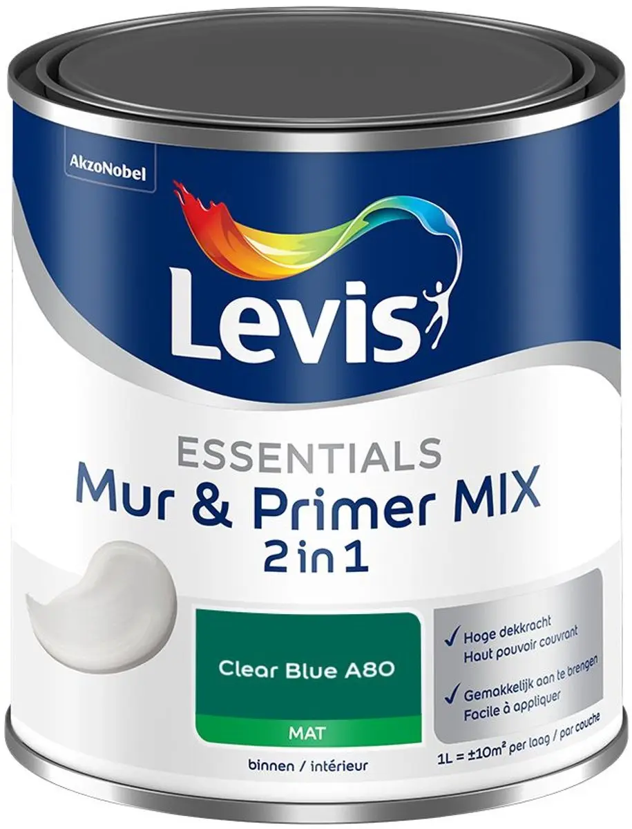 Levi's Essentials Mur & Primer Mix Clear Blue A80 Mengverf 1L