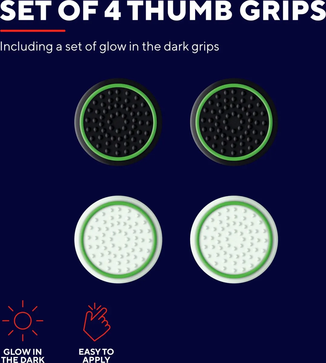 Trust GXT267 Thumb Grips Xbox - 4 Stuks - Black/Green/White