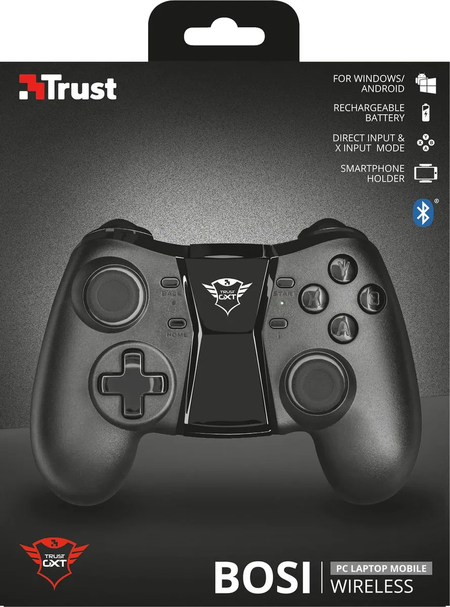 Trust GXT 590 Bosi Bluetooth Gamepad - PS3/PC - 13 Knoppen - Zwart