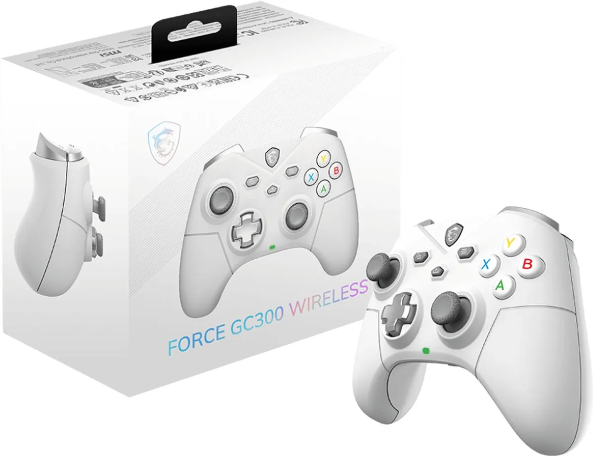 MSI FORCE GC300 WIRELESS White - Gaming Controller - Bluetooth - USB-C