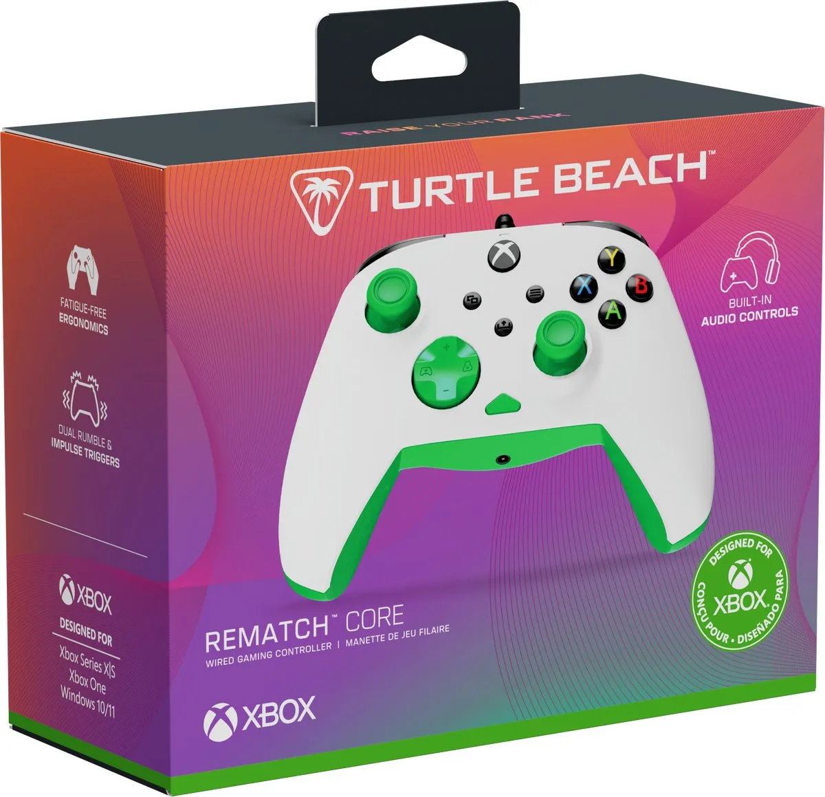 Turtle Beach Rematch Core - Controller - PC, Xbox Series X|S, Xbox One - Wit/Groen