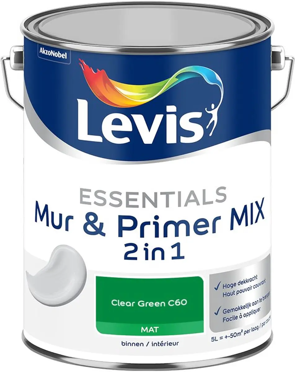 Levi's Essentials Mur & Primer Mix Clear Green C60 Mengverf 5L