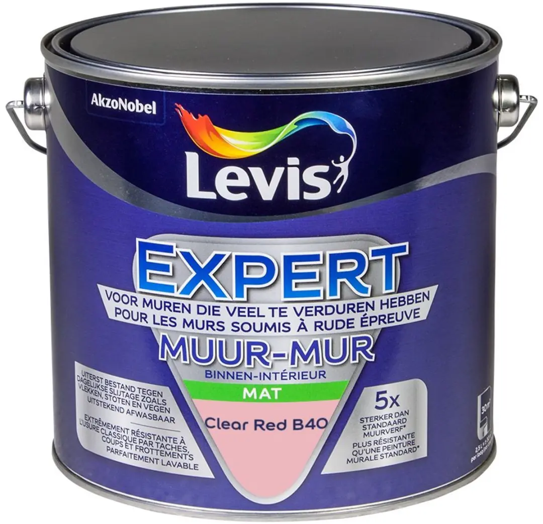 Levi's Expert Muur Binnen Mix Clear Red B40 Mengverf 2,5L