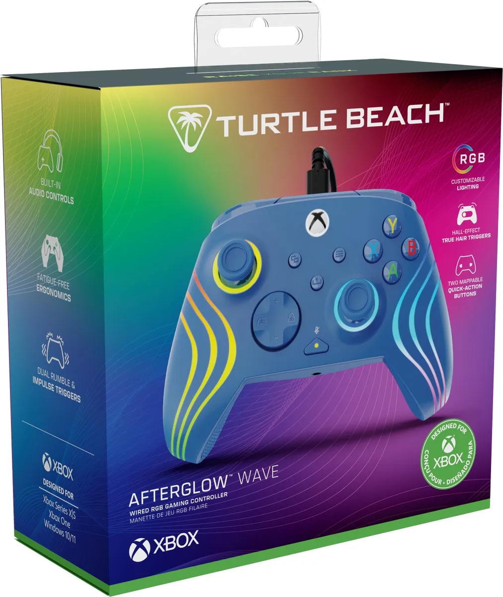 Turtle Beach Afterglow Wave - Controller - Windows 10|11, Xbox Series X|S, Xbox One - Blue