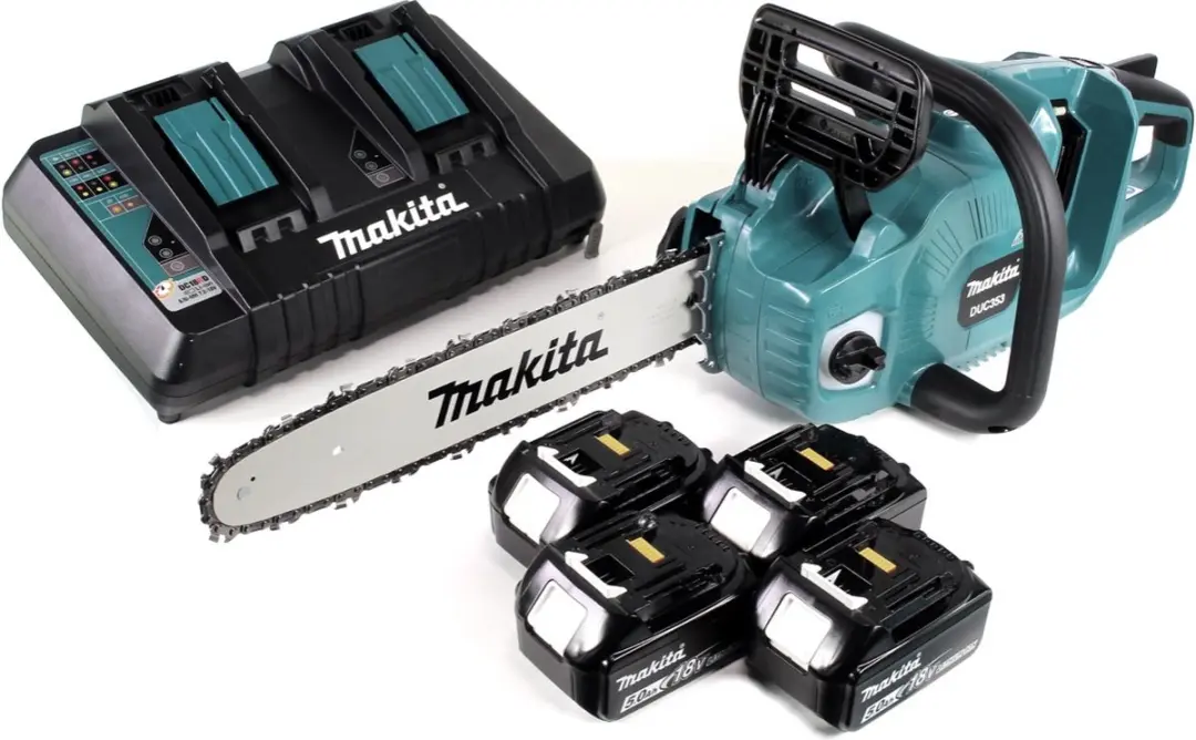 Makita DUC353PT4 Accu-kettingzaag 36V - 35cm - 4x 5.0Ah accu + dubbele lader
