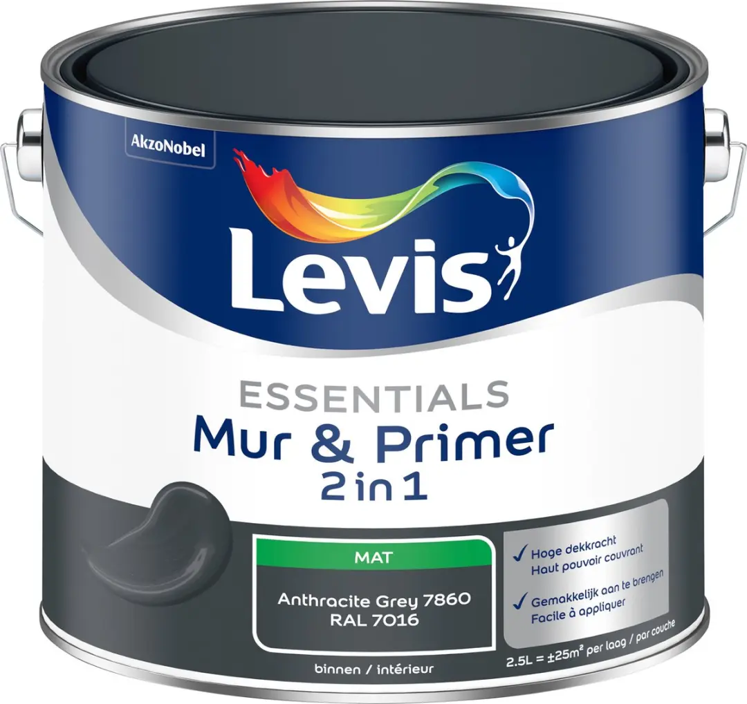 Levi's Essentials Mur & Primer Anthracite Grey 2,5L