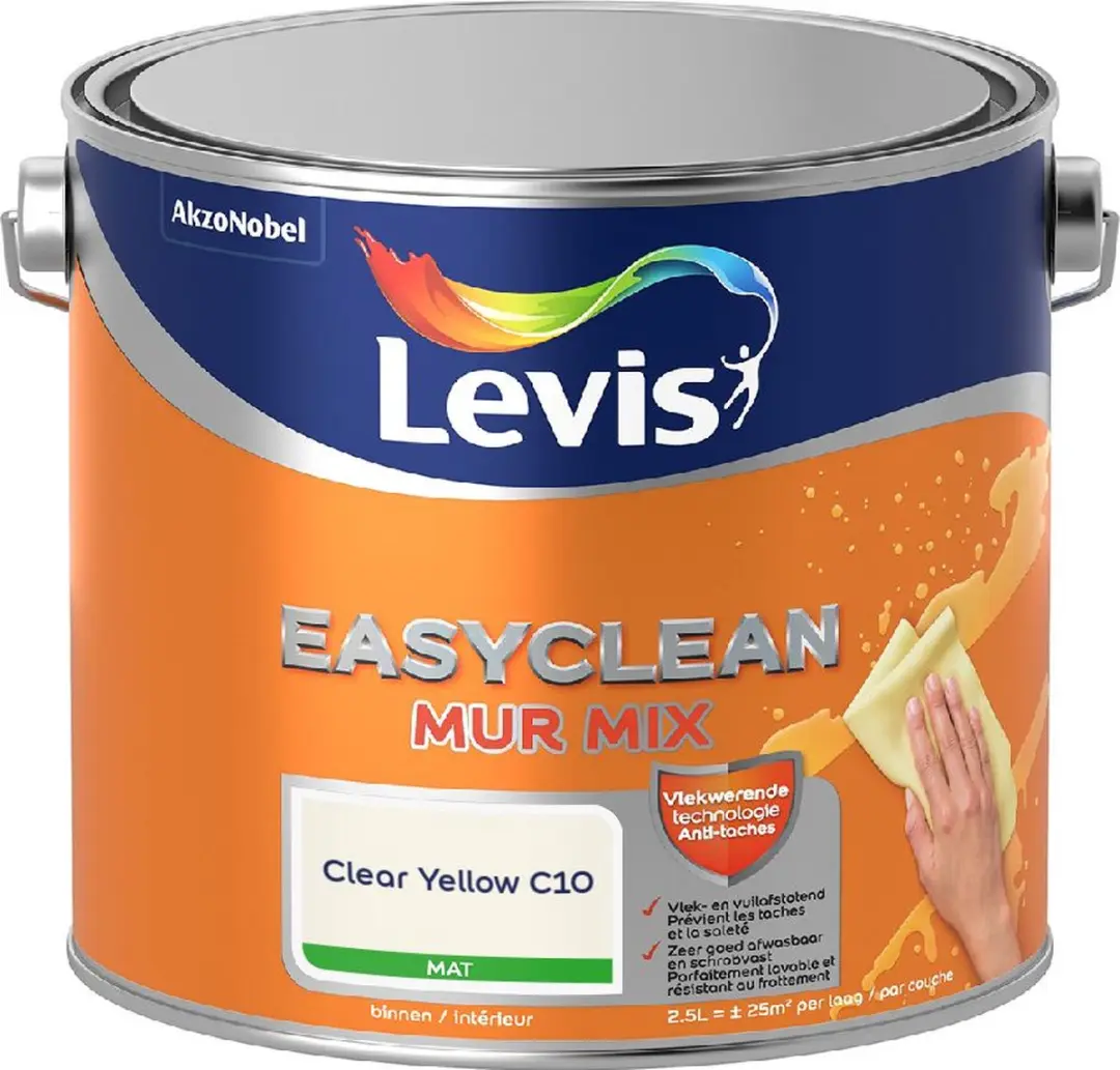 Levi's Easyclean Mur Mat Mix Clear Yellow C10 Mengverf 2,5L