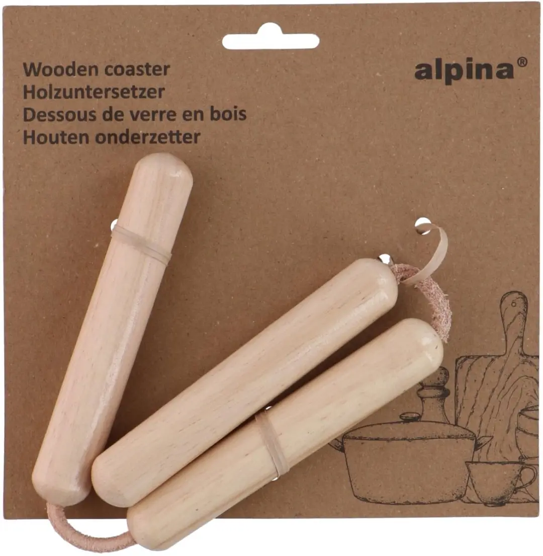 Alpina Pannenonderzetter Opvouwbaar Naturel Hout
