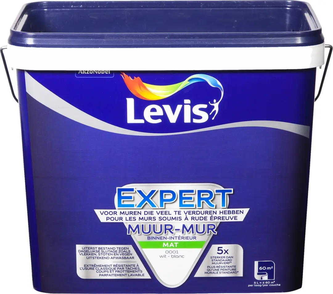 Levi's Expert Muurverf Wit 5L