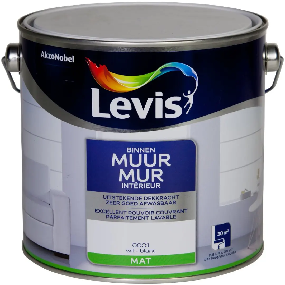 Levi's Muurverf Binnen Wit 2,5L
